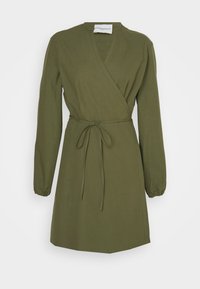 ROBE COURTE PORTEFEUILLE COL MAO - Freizeitkleid - kaki