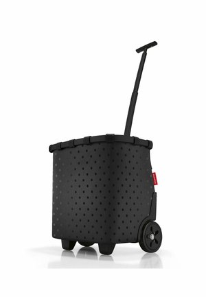 Wheeled suitcase - glossy dots black