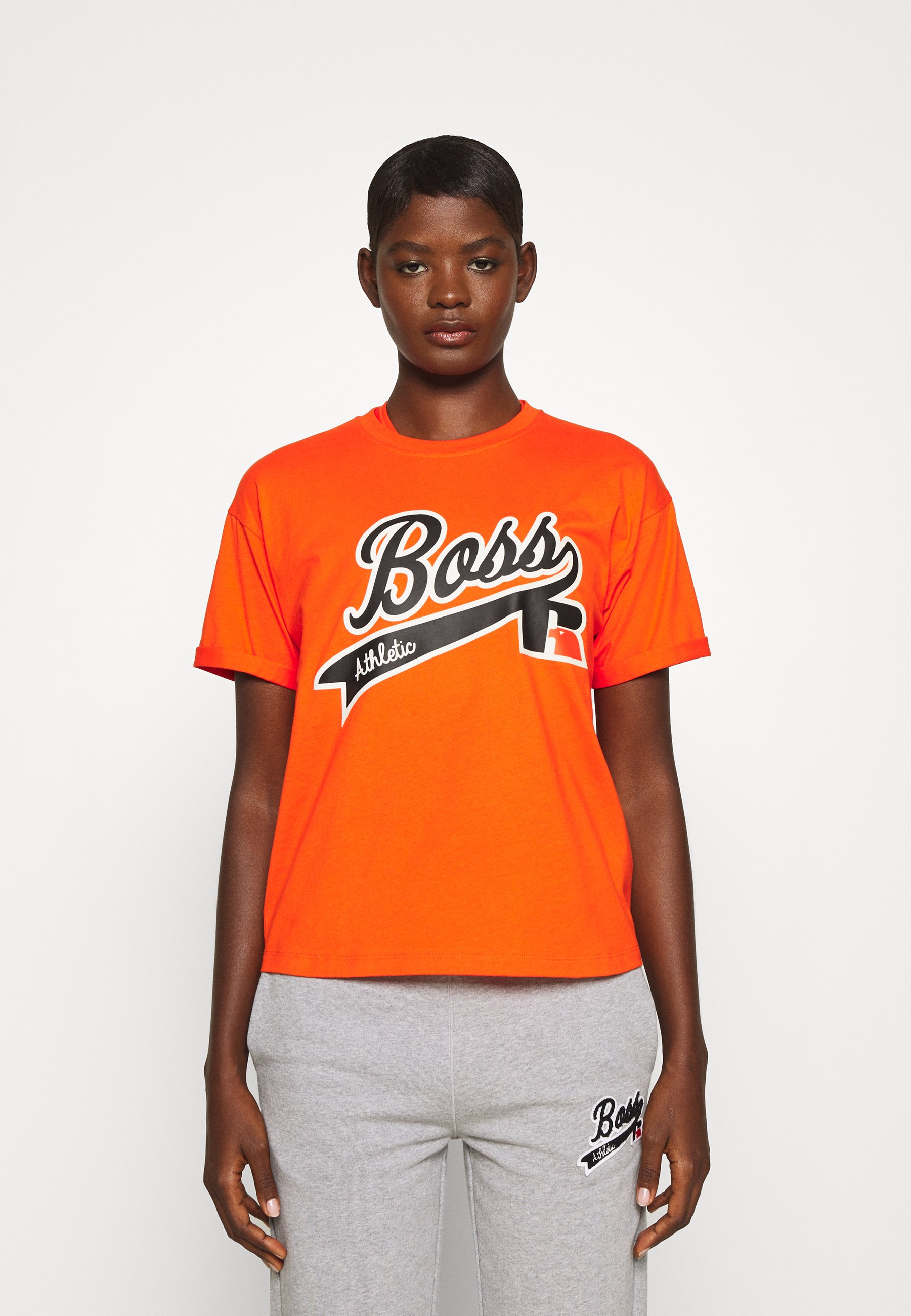 orange athletic shirt