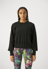 Sweaty Betty - COMPASS SEAM - Fleecegenser - black Miniatyrbilde 1