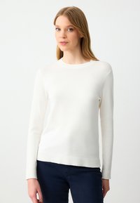 CREW NECK LONG SLEEVE STRAIGHT CUT - Strickpullover - ecru