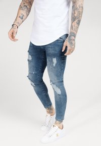 SIKSILK - DISTRESSED SUPER  - Skinny-Farkut - light blue Pienoiskuva 1