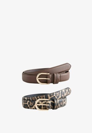 Next, 2 PACK - Gürtel - animal chocolate brown