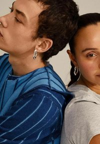 Pilgrim WAVE WAVY UNISEX - Örhänge - silver plated