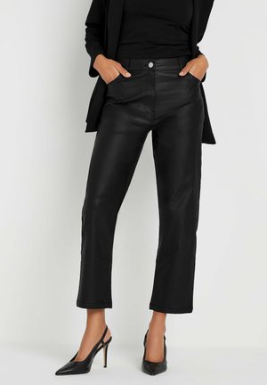 COATED - Pantaloni - black
