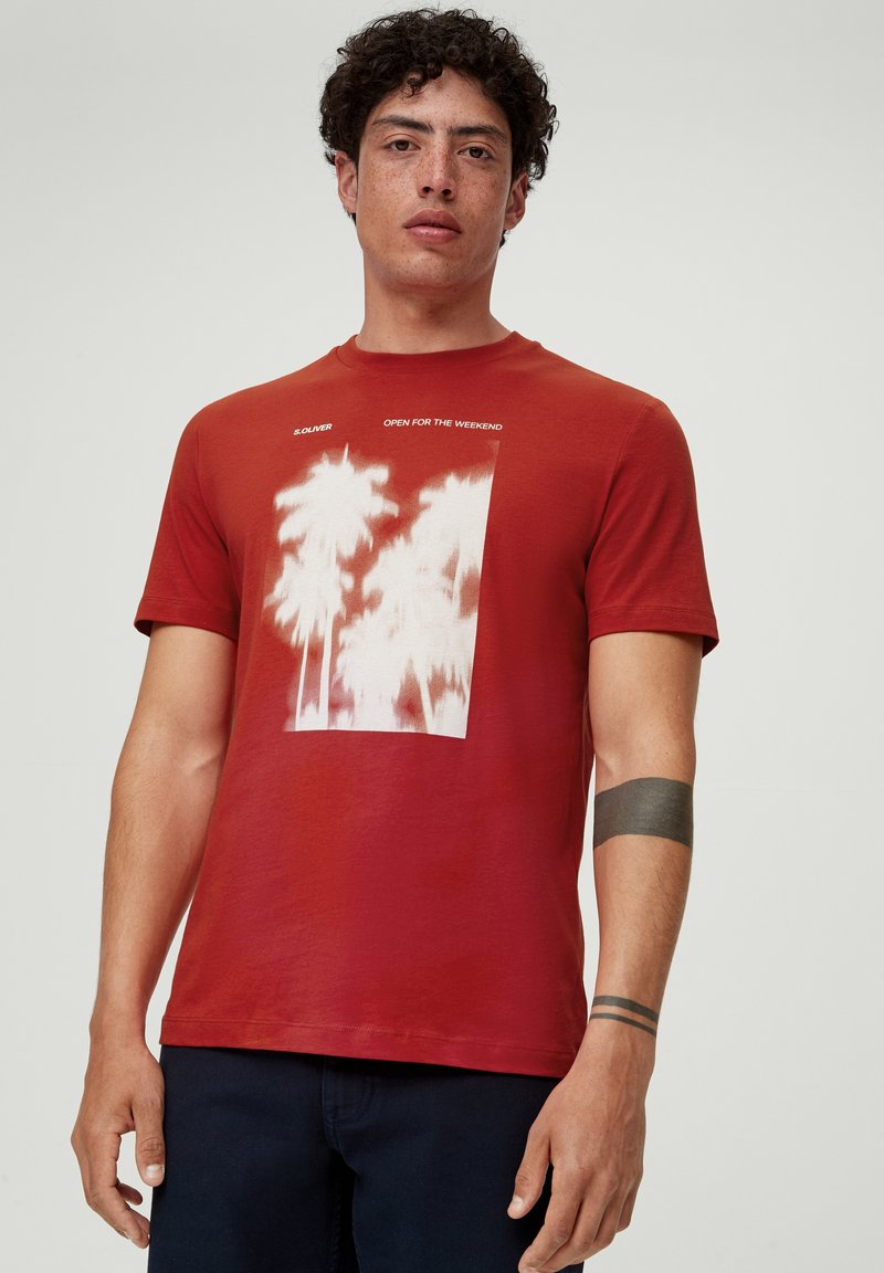 s.Oliver T-shirt print - preiselbeere
