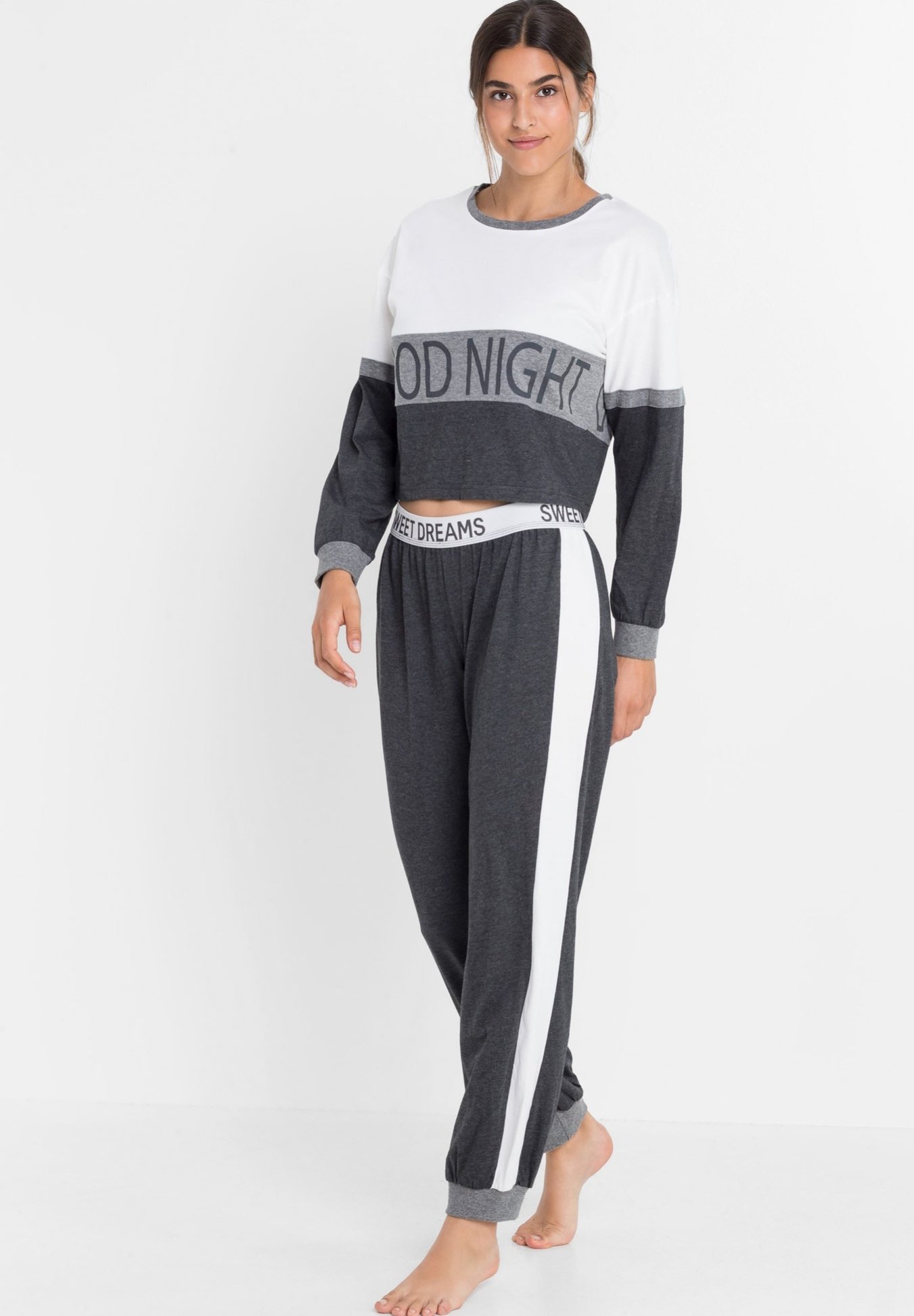 bonprix Pigiama - grau/antracite screziato - Zalando.it