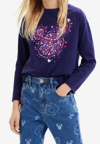 Desigual MICKEY MOUSE HEART - Langarmshirt - blue
