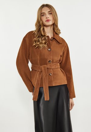 DreiMaster MANTEL - Leren jas - braun