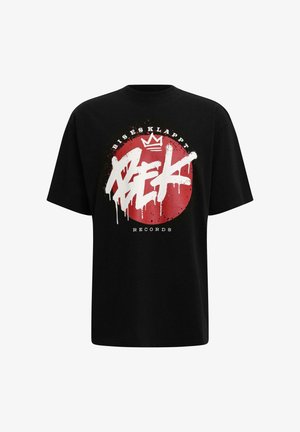 DEF, BIG LOGO - T-shirt con stampa - black red