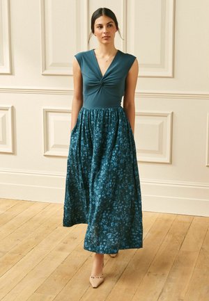 Laura Ashley, REGULAR FIT - TWIST FRONT 2IN1 DRESS - Maxikleid - navy asha print