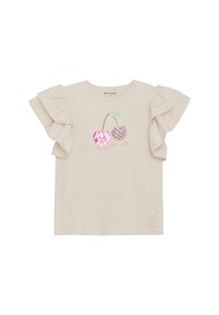 Minymo T-shirt med print - sandshell