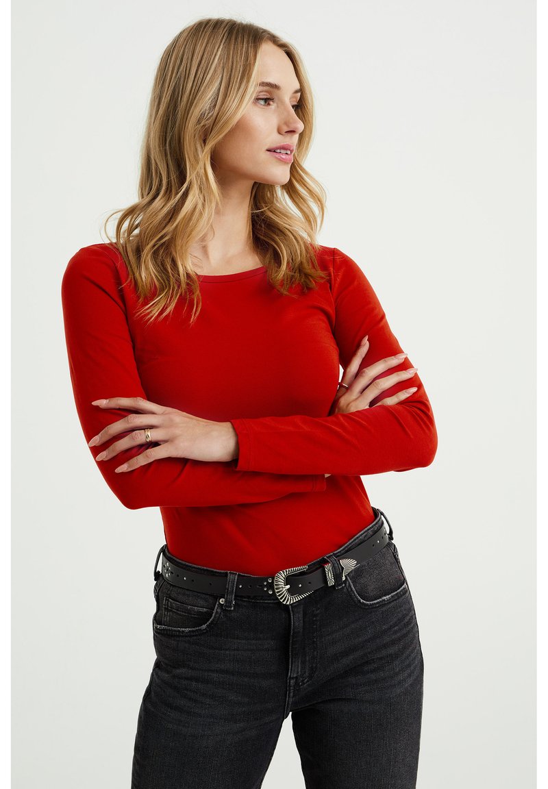 WE Fashion Hosszú ujjú felső - red