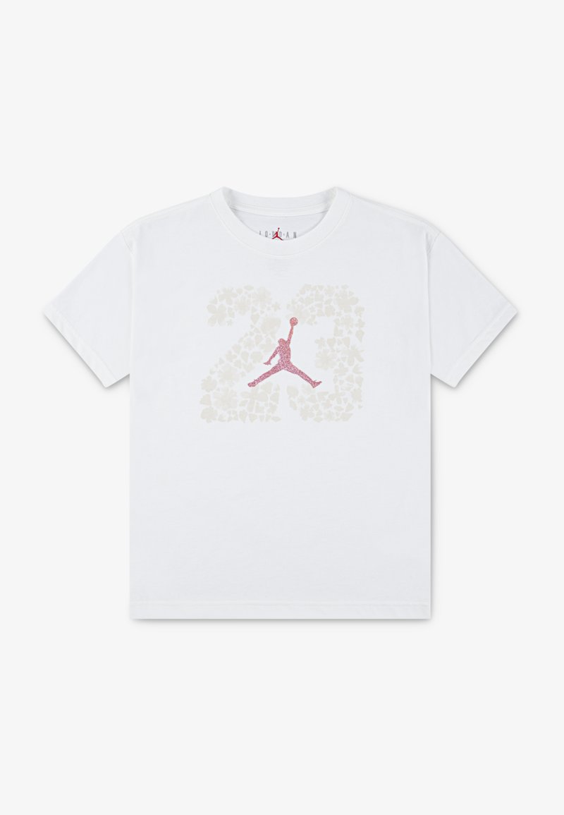 Jordan FLORAL TEE - Triko s potiskem - sail