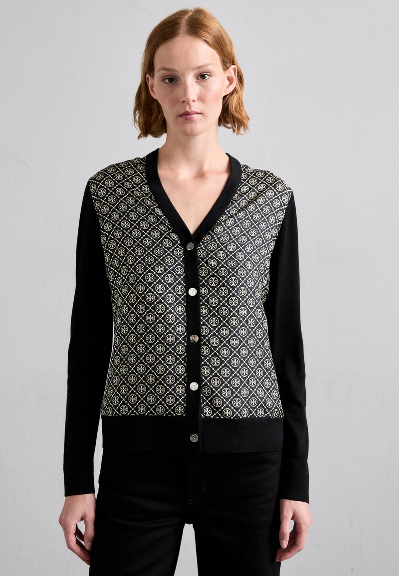 Tory Burch FRONT CARDIGAN - Gilet - black