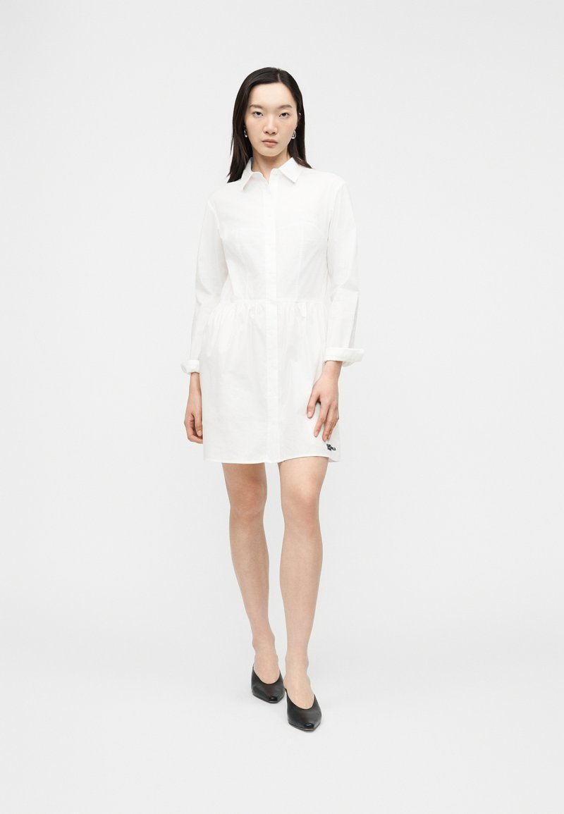 white christmas dresses Sleeveless Denim Trim Midi Dress | Dresses & Jumpsuits main image 0