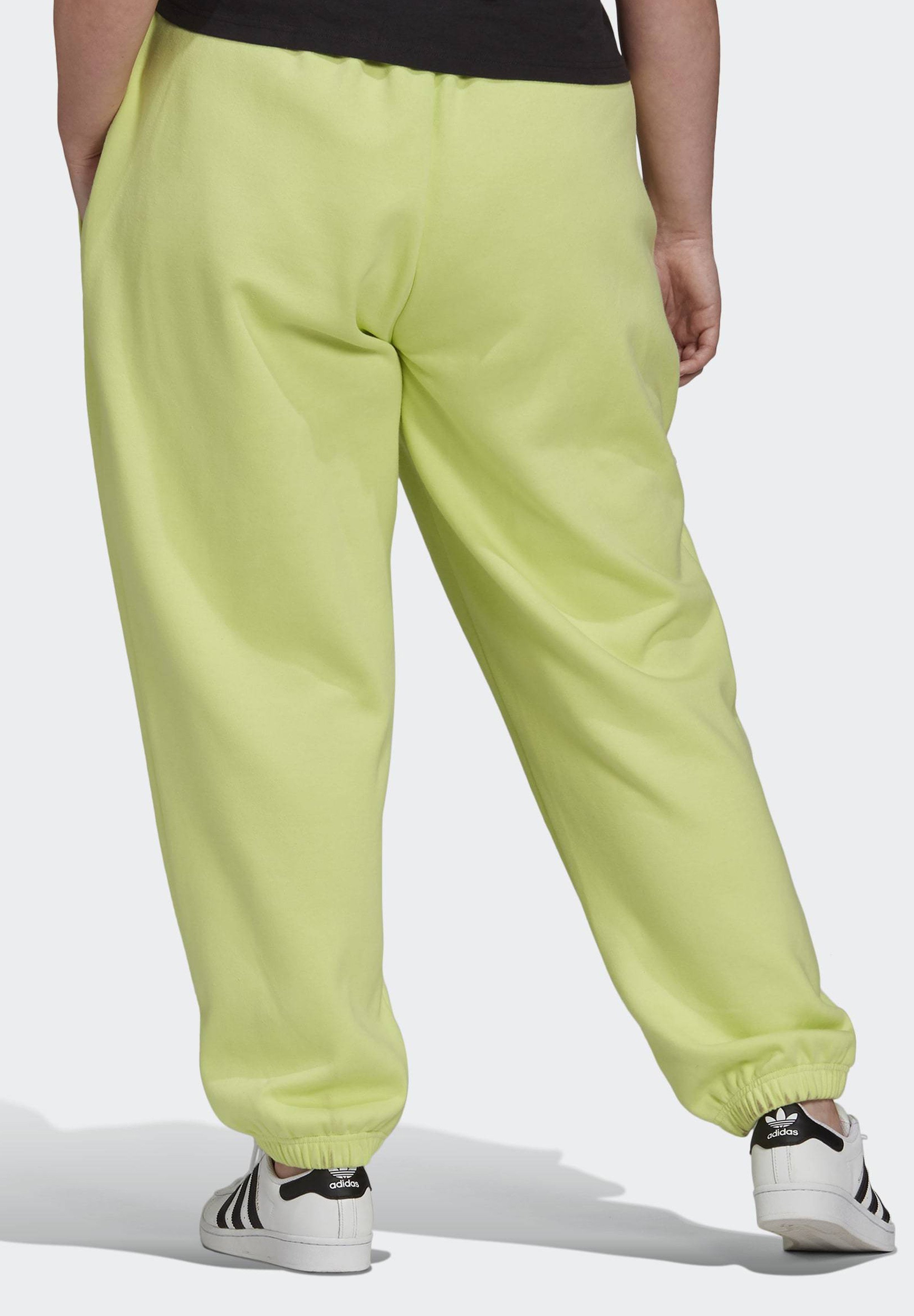 adidas Originals HIGH RISE CUFFED PANTS - Pantaloni sportivi - yellow/giallo  - Zalando.it