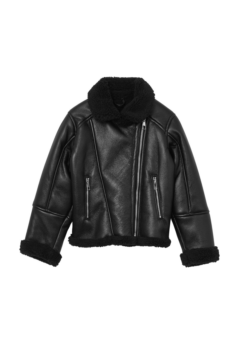 Calliope CHIODO EFFETTO - Giacca in similpelle - nero ultrablack