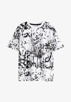 SHORT SLEEVE - T-shirt print - monochrome graffiti