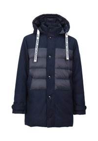 LUNGO CON CAPPUCCIO - Abrigo de invierno - blu scuro