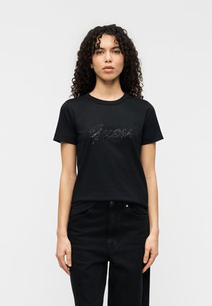 SCRIPT TEE - T-shirt con stampa - jet black