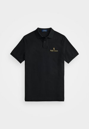 CLASSIC FIT LOGO MESH POLO SHIRT - Polokošeľa - black