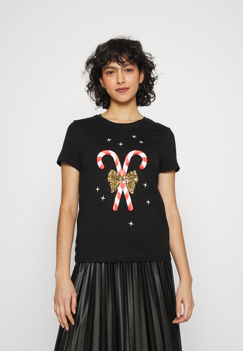 ONLY ONLXMAS LIFE CHRISTMAS - T-shirt estampada - black