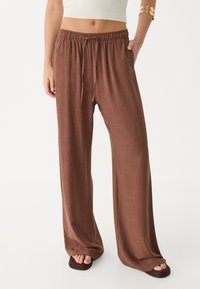 Stradivarius - FLOWING RUSTIC - Housut - brown Pienoiskuva 1