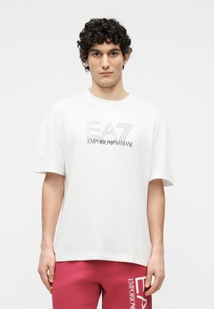 TRAIN VISIBILITY TEE LOOSE - Tričko s potlačou - white