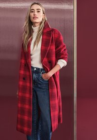 Street One LANGER KARIERTER - Classic coat - rot