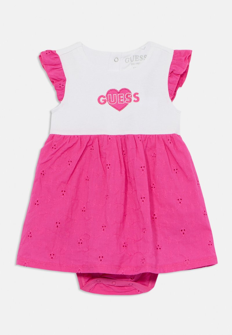 Guess - BABY SANGALLO DRESS BODYSUIT - Jerseykleid - white/purple, Vergrößern
