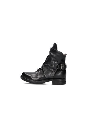 Cowboy/biker ankle boot - zwart