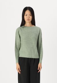 ONLY ONLFILIZ BOAT NECK - Strickpullover - hedge green