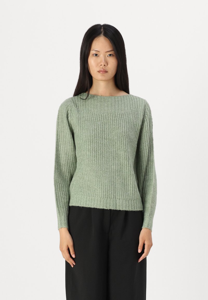 ONLY ONLFILIZ BOAT NECK - Strickpullover - hedge green