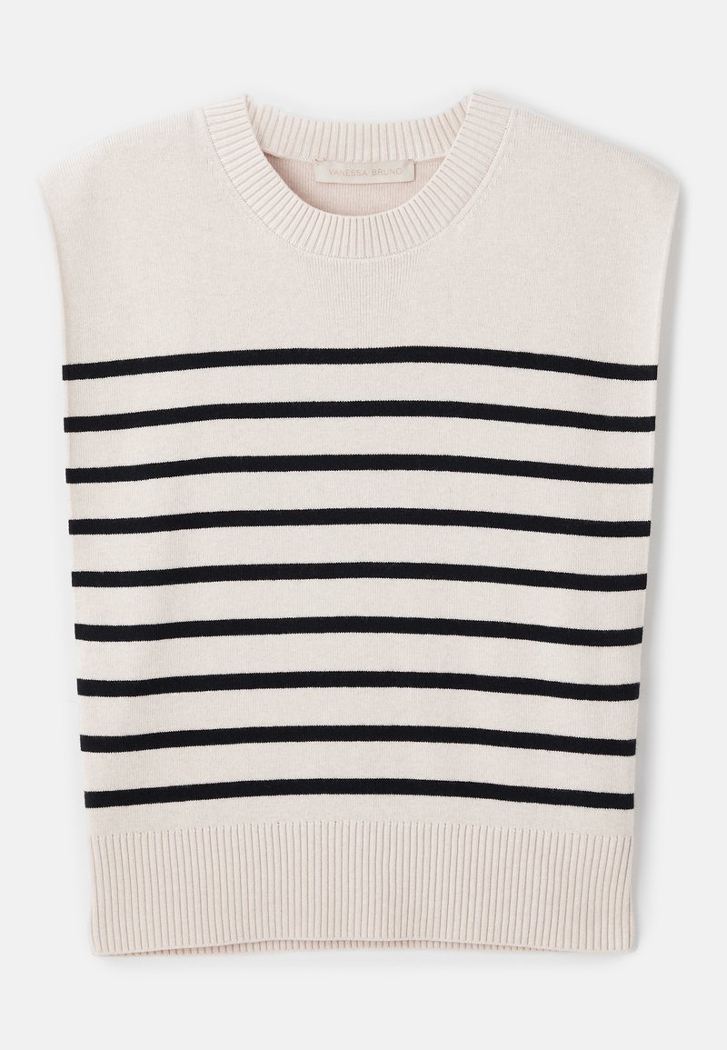 Vanessa Bruno CASSANDRA - Pullover - ecru/marine/bleu marine - ZALANDO.FR