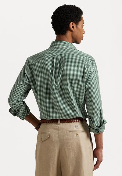 Polo Ralph Lauren CUSTOM FIT GINGHAM STRETCH POPLIN SHIRT - Krekls - new forest white