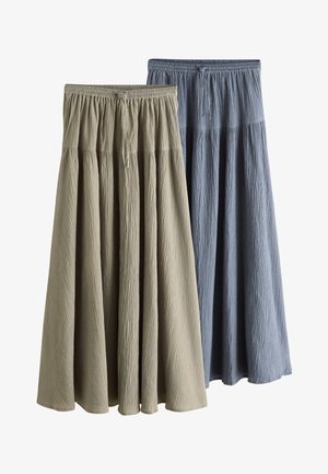 Next, 2 PACK . - Jupe longue - chocolate brown khaki