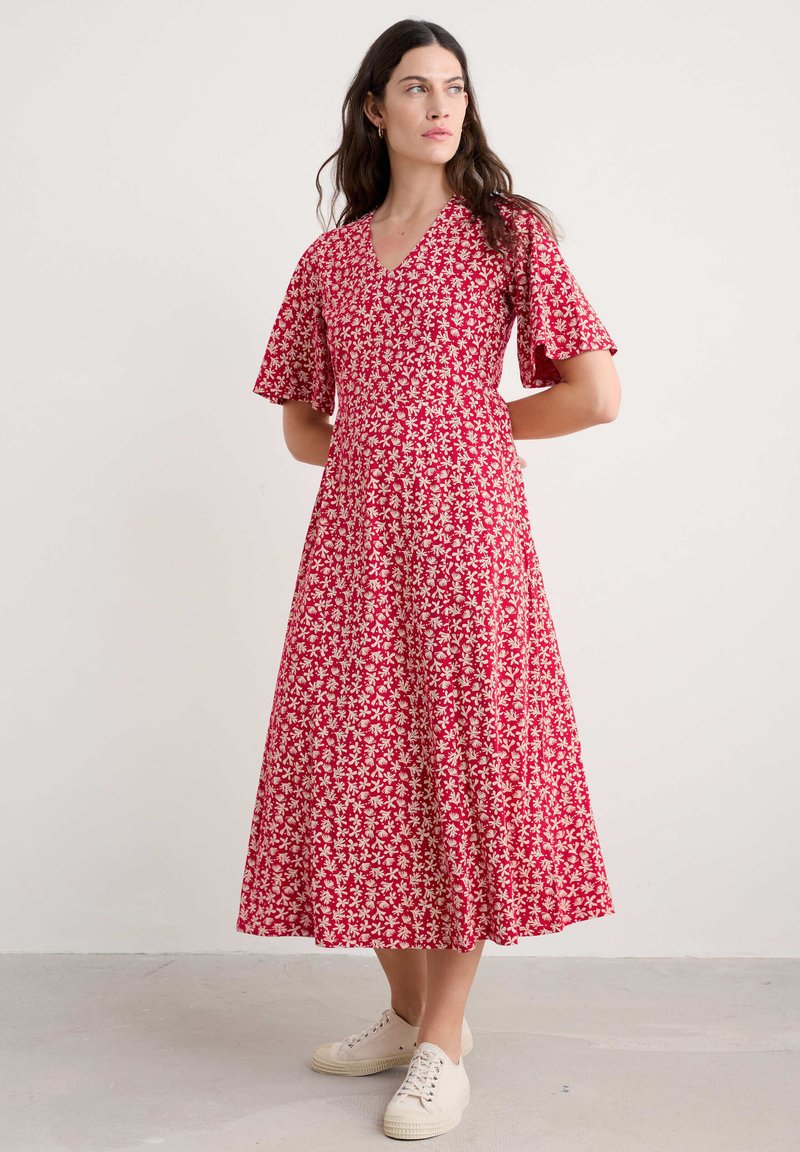 Seasalt Cornwall - NANCY - Jersey dress - red saltwater ditsy scarlet, Enlarge