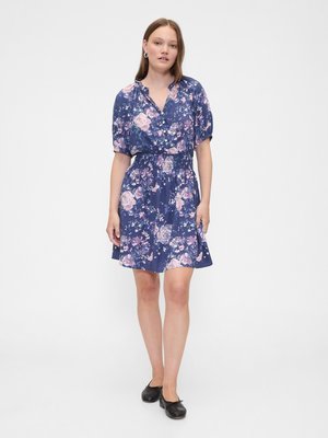 GAP PUFF SMOCKED MINI - Dnevna haljina - blue