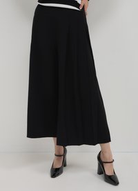 Calliope CULOTTE CON PIEGHE  - Jupe trapèze - nero
