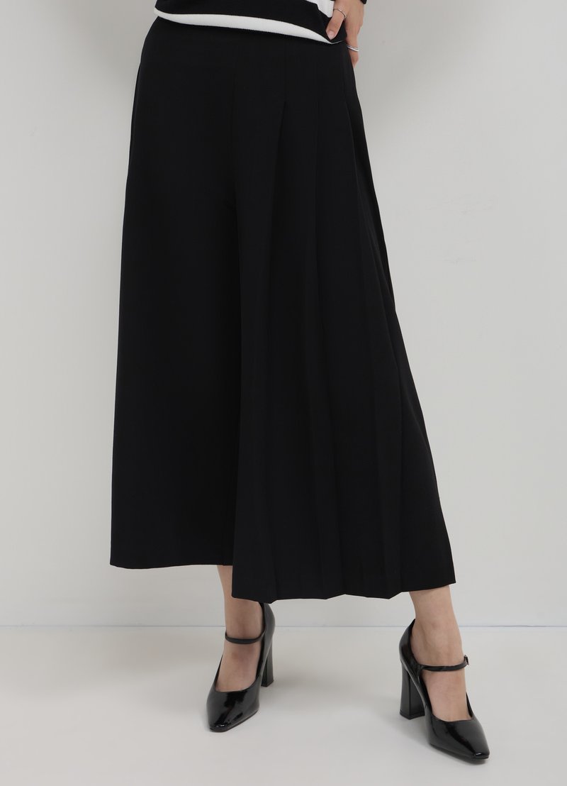 Calliope CULOTTE CON PIEGHE  - Jupe trapèze - nero