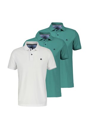 LERROS 3 PACK - Polo - weiß/petrol