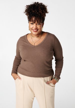 NOT TRANSLATED - Trui - dark taupe