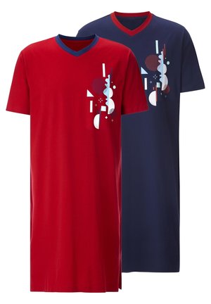 2ER PACK VIERTO - Nightie - rot dunkelblau