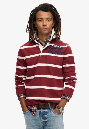 Camiseta de manga larga - rich burgundy cream stripe