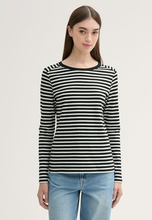 TOM TAILOR DENIM GESTREIFTES - T-shirt à manches longues - black white stripe