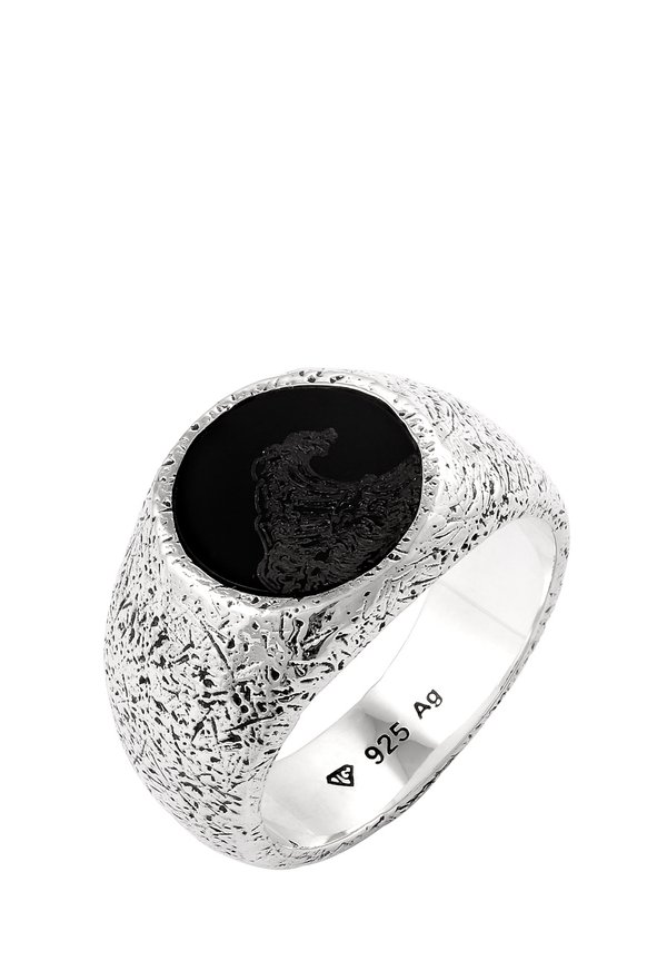 WELLEN ONYX - Ring - silberfarben