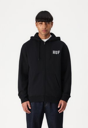 CLASSIC LOGO UNISEX - Cipzáras pulóver - black