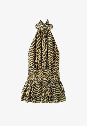 Stradivarius, PRINTED HALTER DRESS - Robe de jour - brown