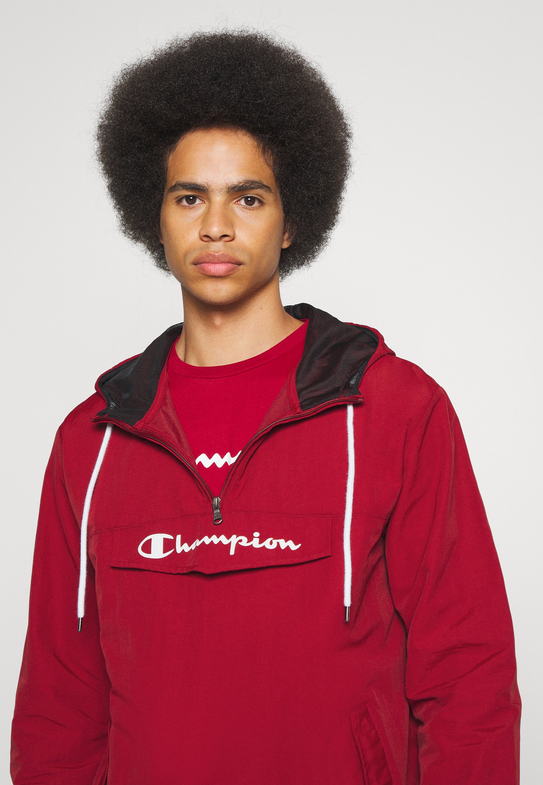 Champion Windbreaker - dark red/black 